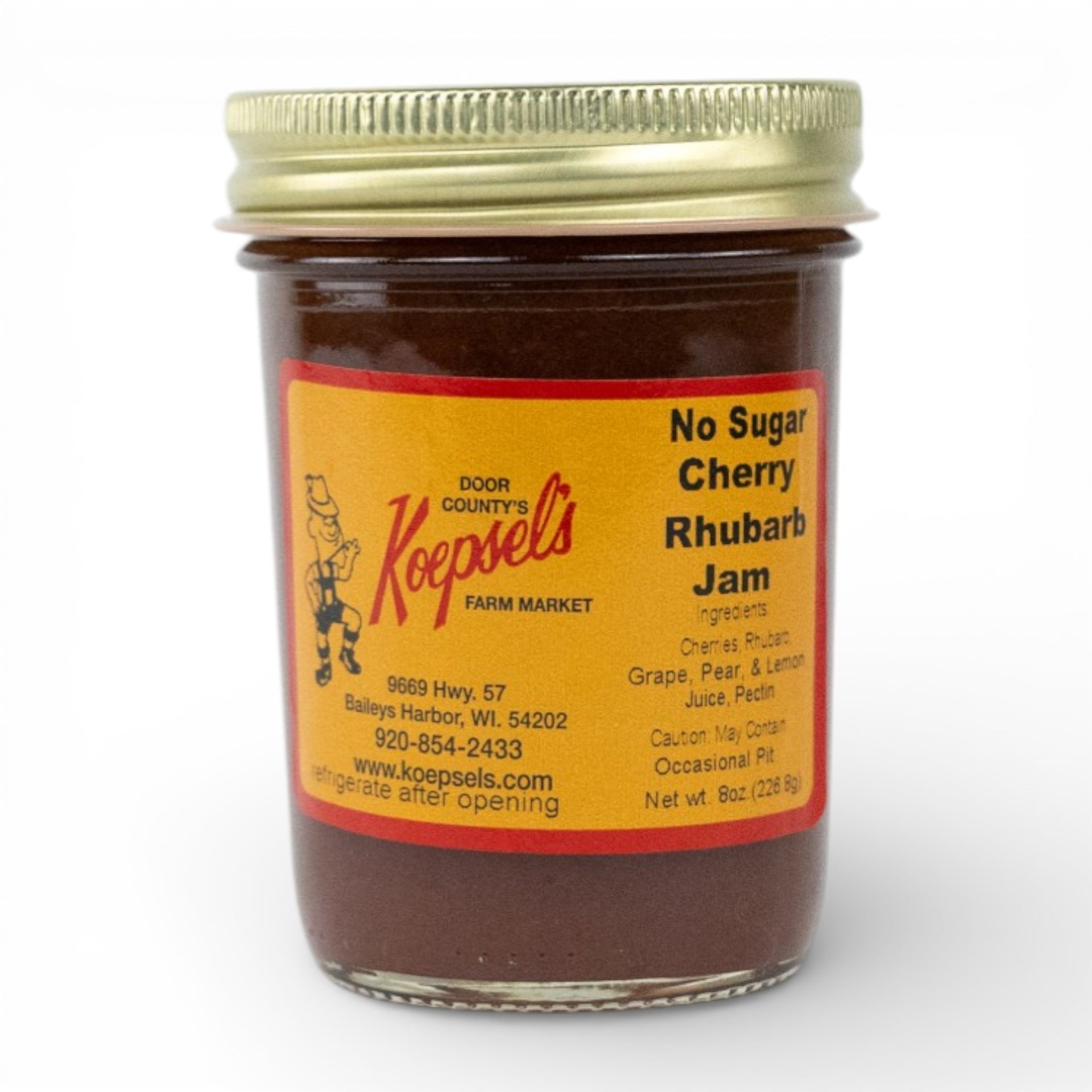 No Sugar Cherry Rhubarb Jam