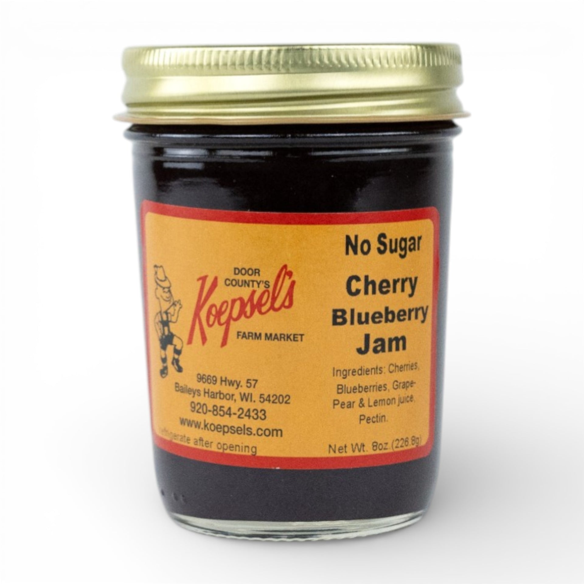 No Sugar Cherry Blueberry Jam